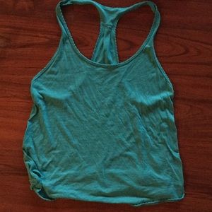 Turquoise lulu lemon Razorback shirt